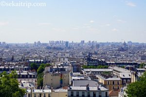 モンマルトルの丘から見たパリの景色
